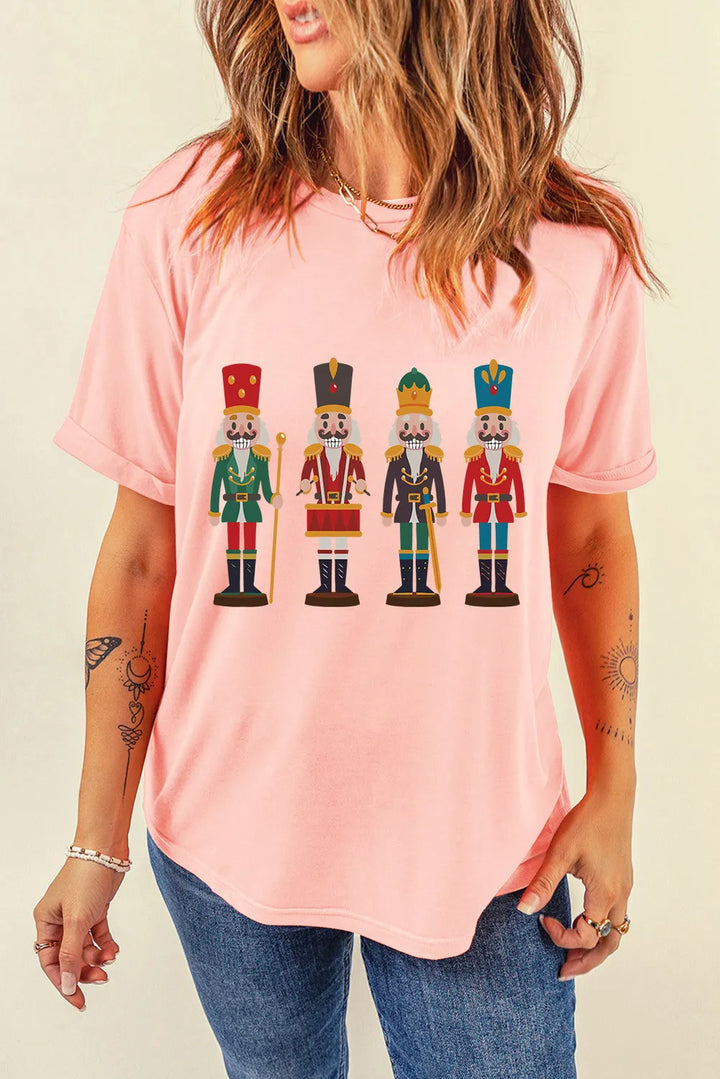 Levoire | Casse-noix Col Rond T-shirt à Manches Courtes Poskipuna Rose pâle
