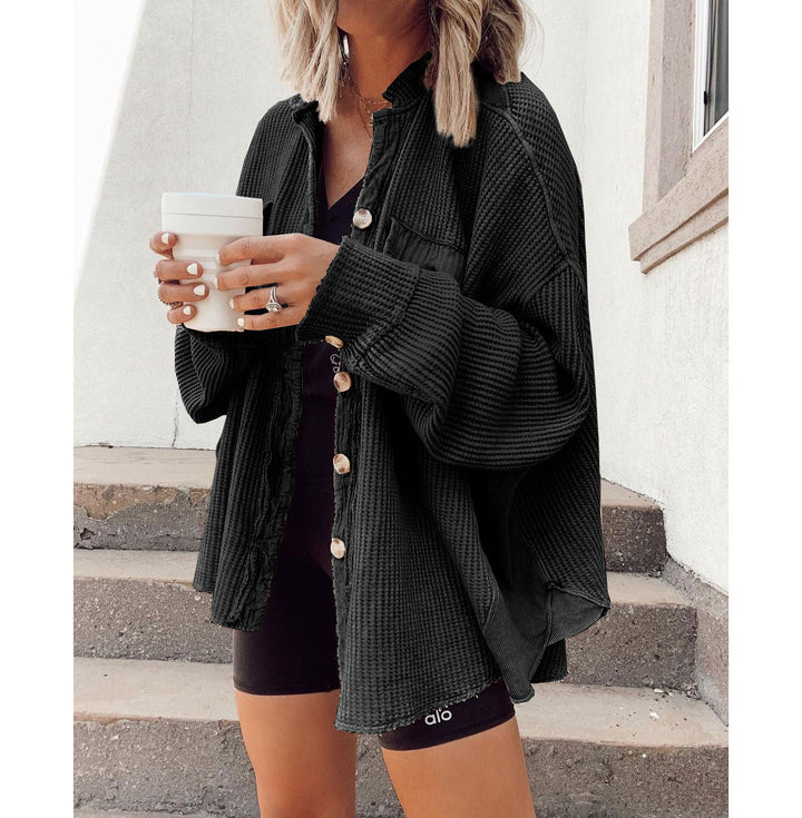 Levoire | Blouse À Boutons À Manches Longues Et Veste Matelassée Noir