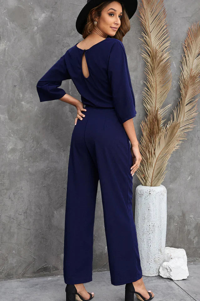Levoire | Combinaison En Lin Pour Femmes Jambes Larges & Ceinture