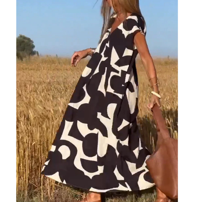 Levoire | Robe Midi À Col V Pour Femmes