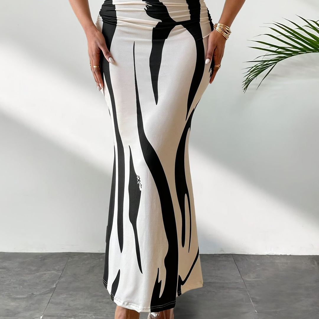 Levoire | Jupe Bodycon Taille Haute Élégante Avec Imprimé Aléatoire