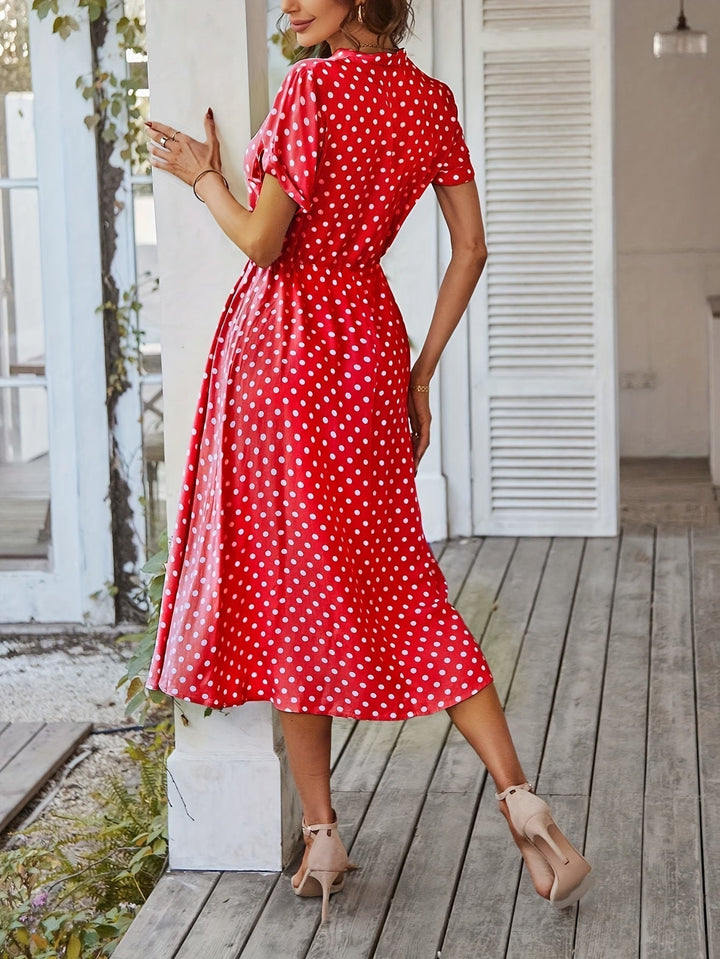 Levoire | Polka Dot Print V-cou robe femme