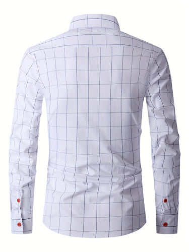 Levoire | Chemise D'Affaires À Carreaux À Manches Longues