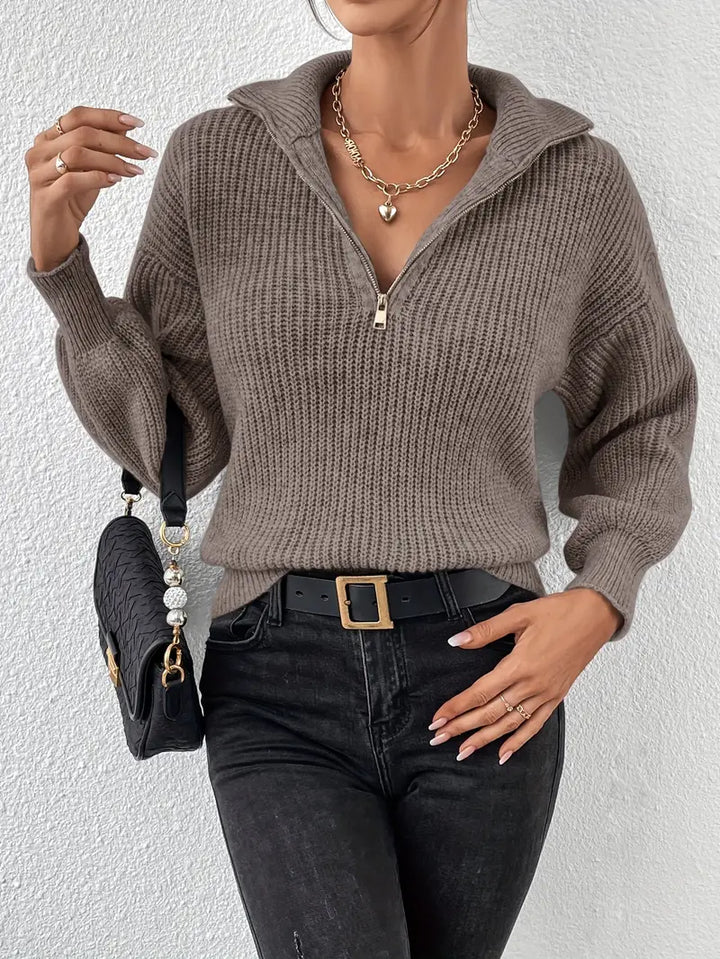 Levoire | Pull en tricot col V Gris
