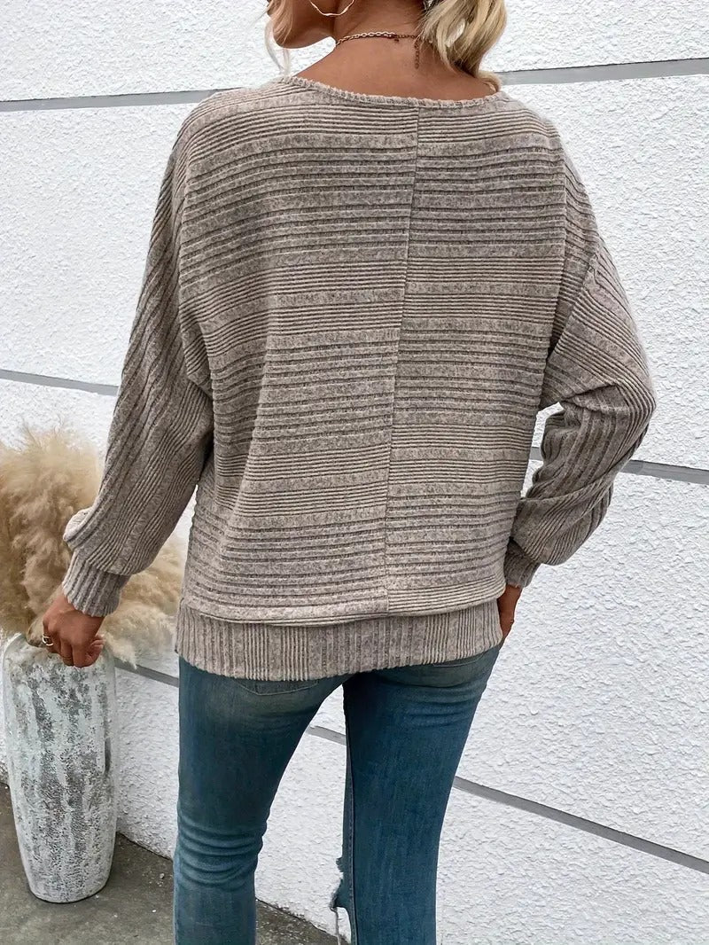 Levoire | Pull en tricot de couleur mixte