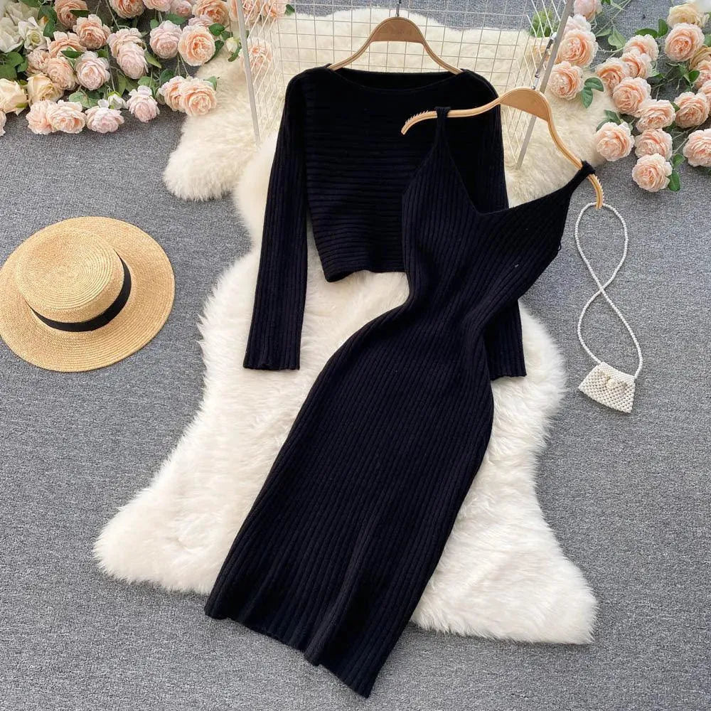 Levoire | Ensemble deux pièces empilé Noir Une taille