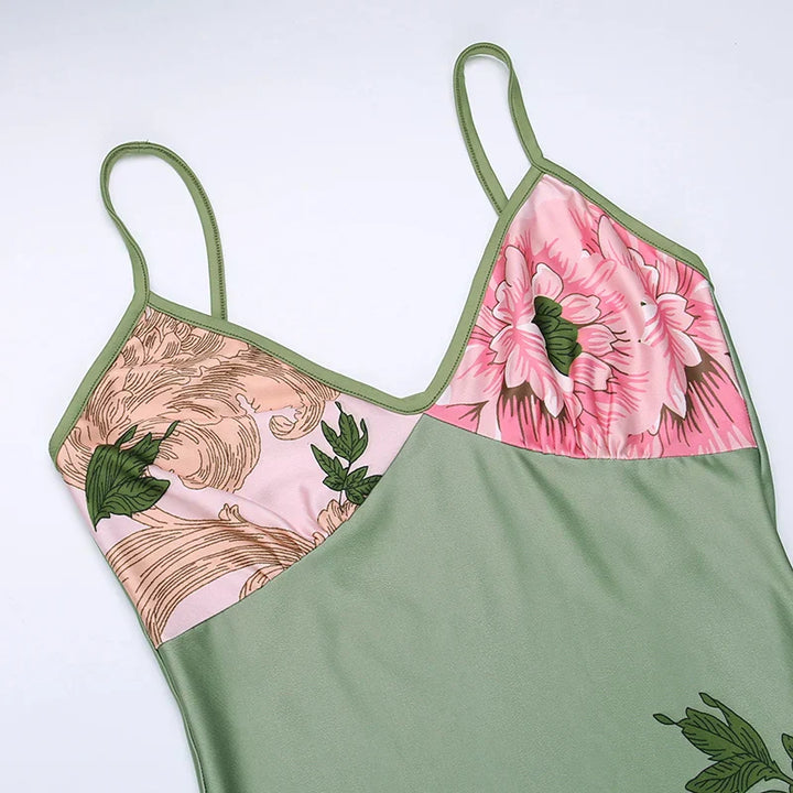 Levoire | Robe Sans Manches À Imprimé Floral En V