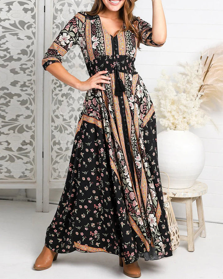 Levoire | Robe Au Style Rétro Élégant Et Fleuri