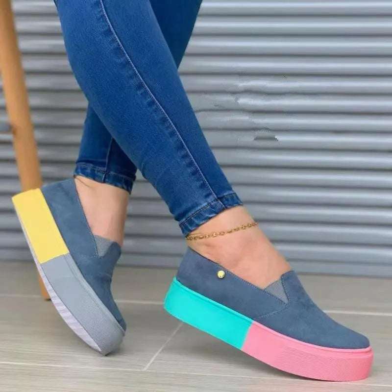 Levoire | Slip-On à semelle colorée Bleu
