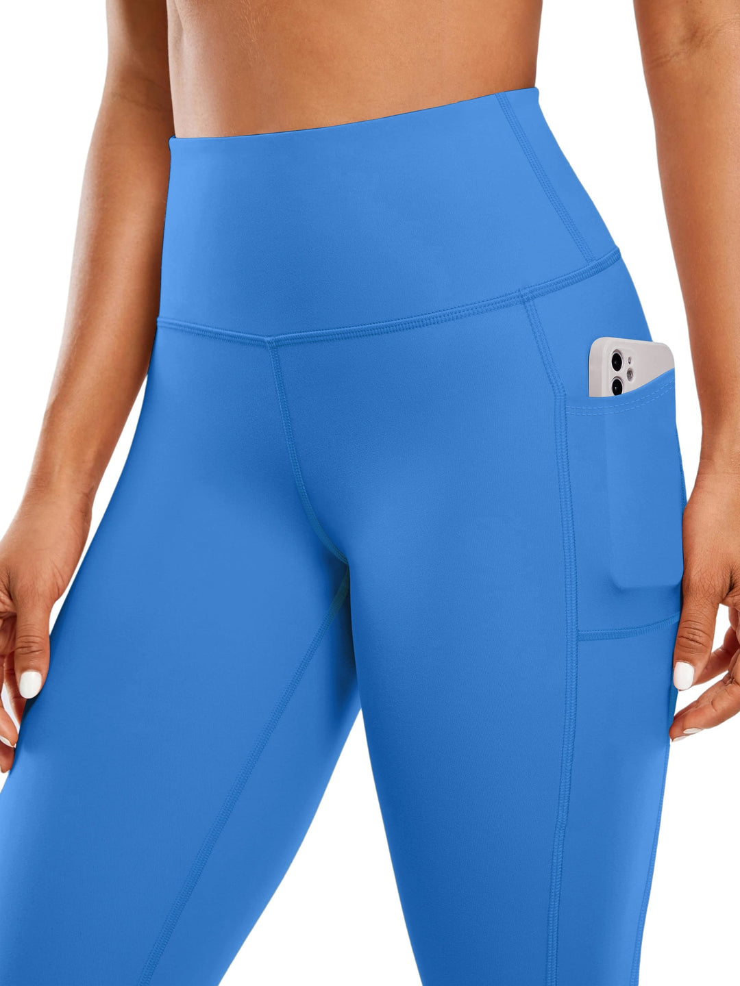 Levoire | Pantalons De Yoga Pour Femmes À Séchage Rapide Avec Taille Haute Et Poche Bleu vivant