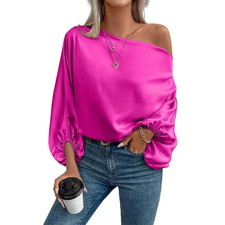 Levoire | Chemise asymétrique avec col en V Rose rosaire