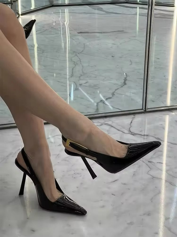 Levoire | Escarpins Élégants À Talons Ouverts Avec Embout Pointu