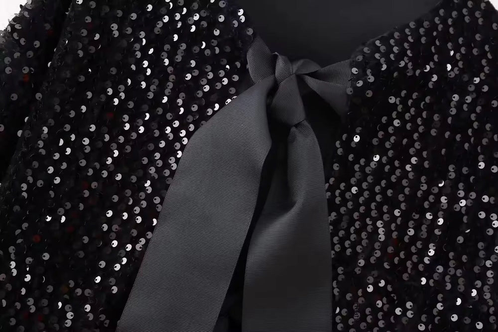 Levoire | Veste À Paillettes Avec Détails En Nœud