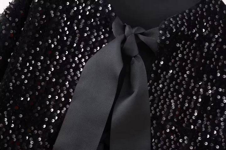 Levoire | Veste À Paillettes Avec Détails En Nœud