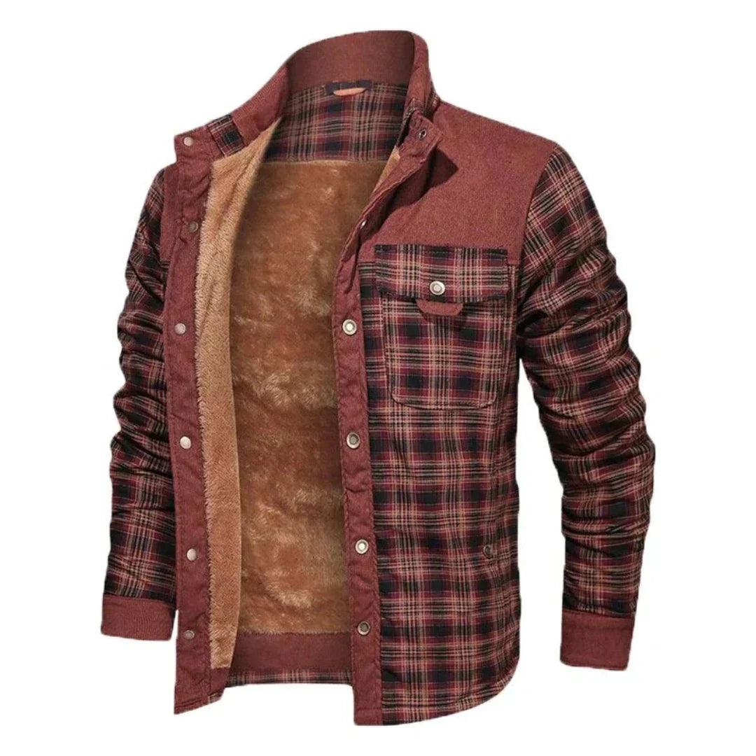 Levoire | Veste chaude pour hommes à fermeture éclair Rouge 1