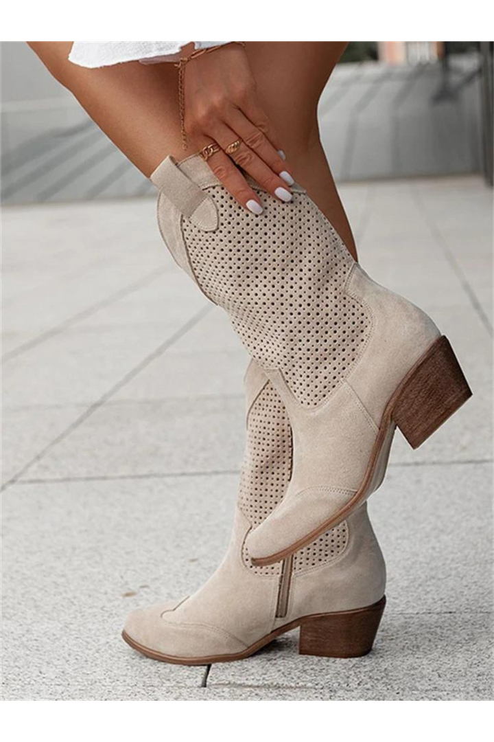 Levoire | Femmes Bottes Cowboy Khaki