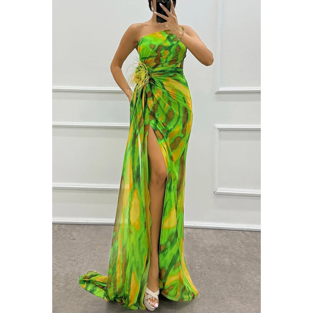 Levoire | Robe D'Invité De Mariage Élégante Et Enveloppante - Maxi Vert