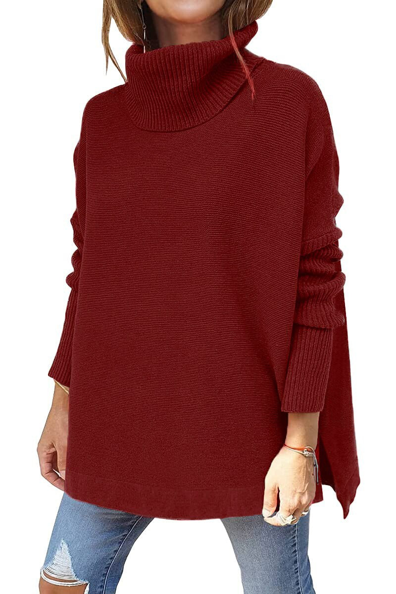 Levoire | Pull Col Roulé D'hiver Pour Femme - Chaud Rouge