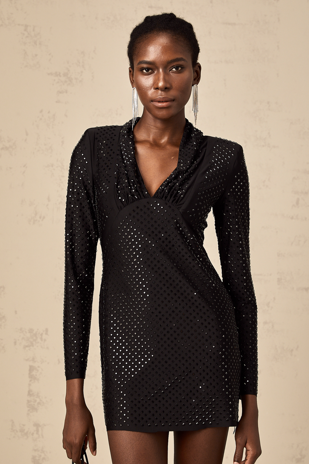 Levoire | Robe Mini Tricotée À Décolleté V Profond Décoré