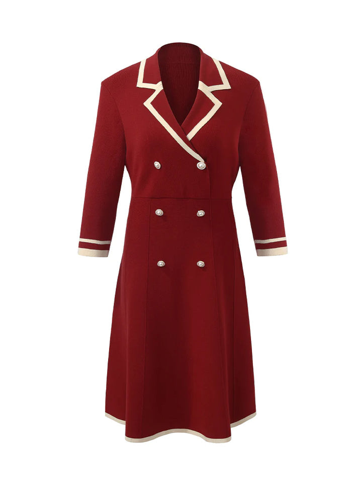 Levoire | Robe blazer pour femmes Mini robe élégante avec décolleté en V Design pour femmes Rot