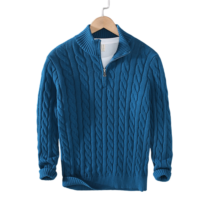 Levoire | T-Shirt À Demi-Zip Pour Hommes Bleu clair