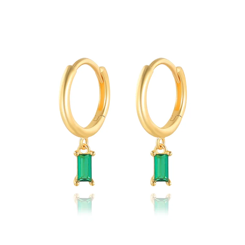 Levoire | Boucles D'Oreilles Carrées En Zircon Élégant