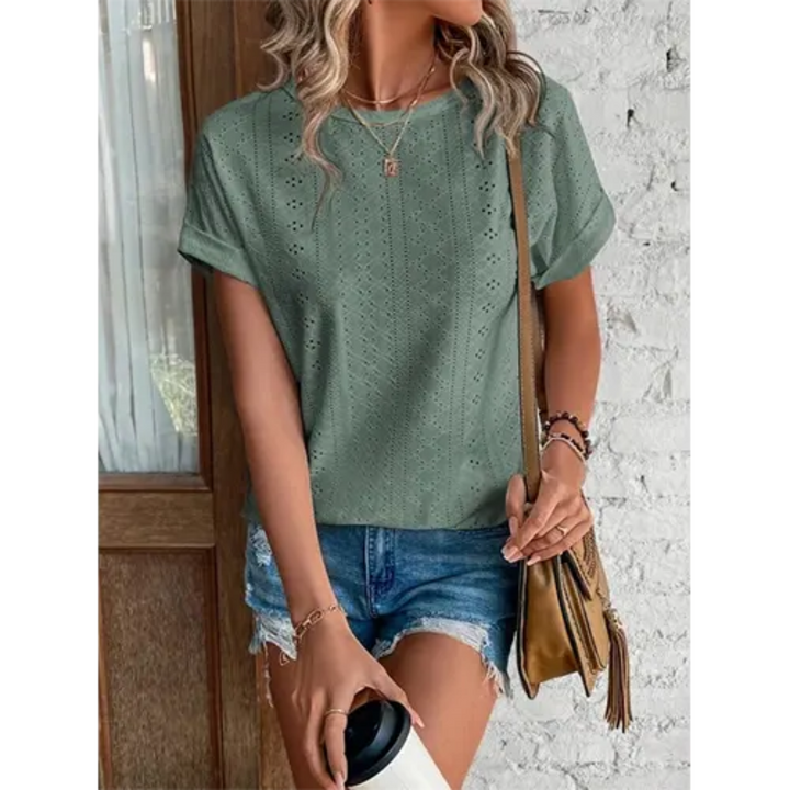 Levoire | T-shirt à col rond à manches courtes Vert