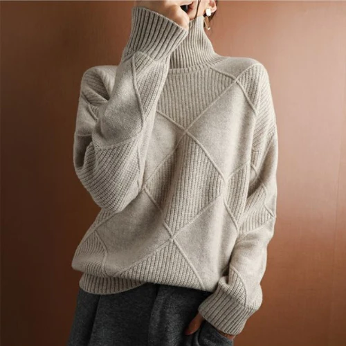 Levoire | Pull Avec Col Chauffant Gris