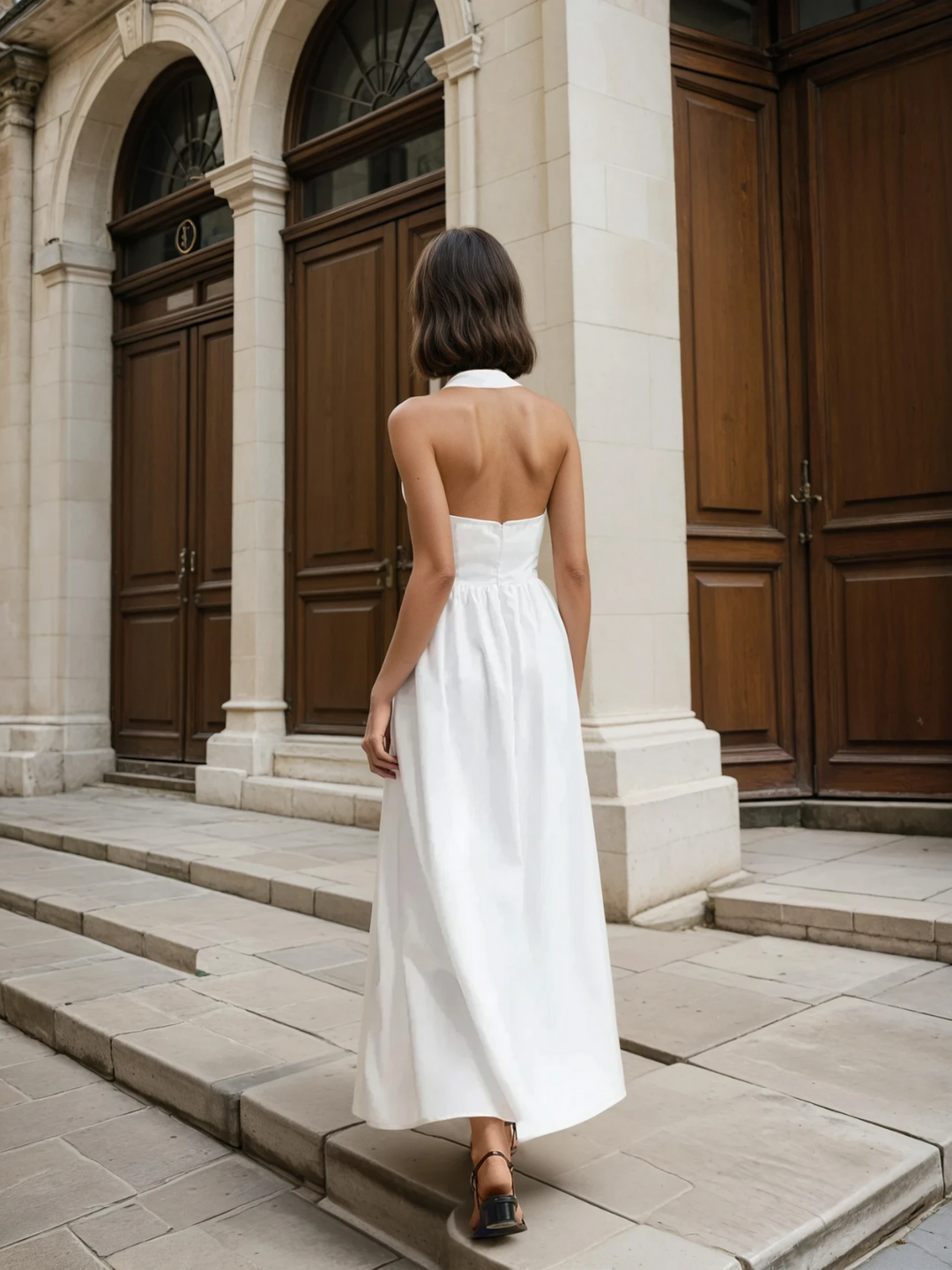 Levoire | Robe Longue A-Ligne En Coton Et Dentelle De Lin Élégante