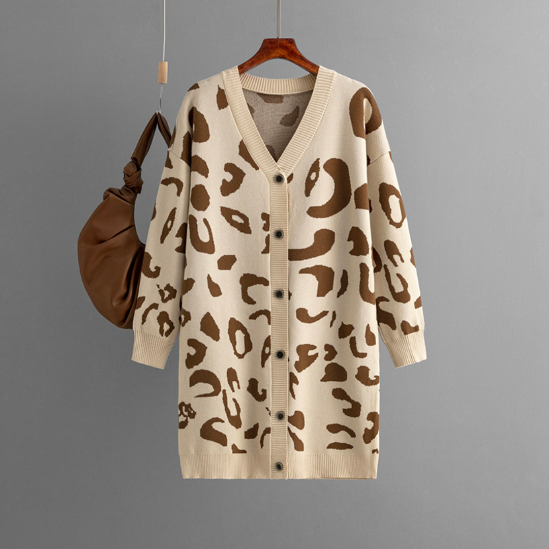 Levoire | Tricot Léopard Cardigan Taille unique Beige