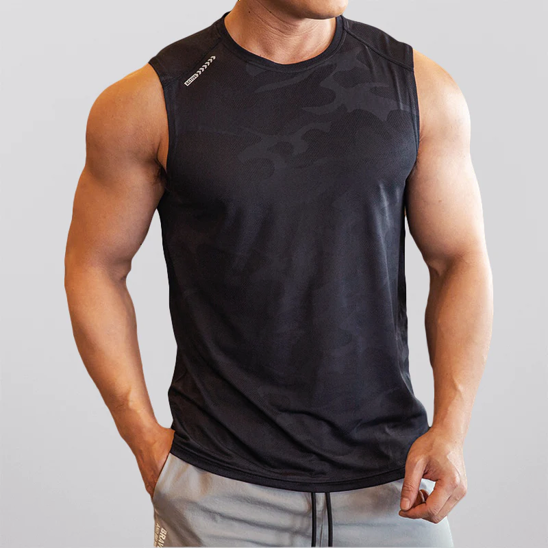 Levoire | T-shirt de sport pour hommes sans manches pour l'été Noir
