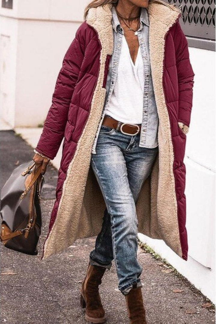 Levoire | Veste Réversible Élégante Pour Femmes Vin rouge