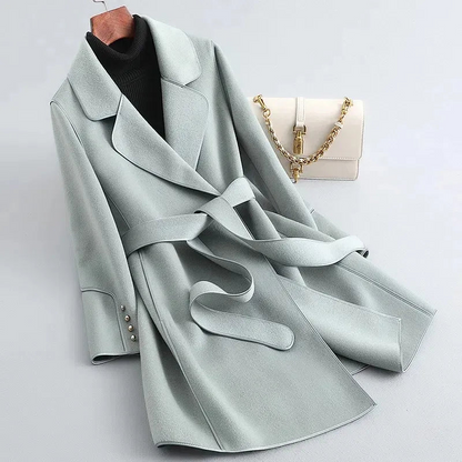 Levoire | Long Trench Coat Femmes Automne Weather Bleu pastel
