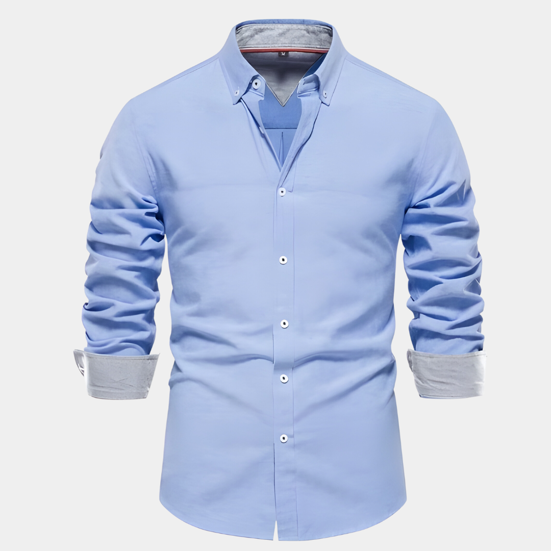 Levoire | Élégante Chemise à Manches Longues Bleu