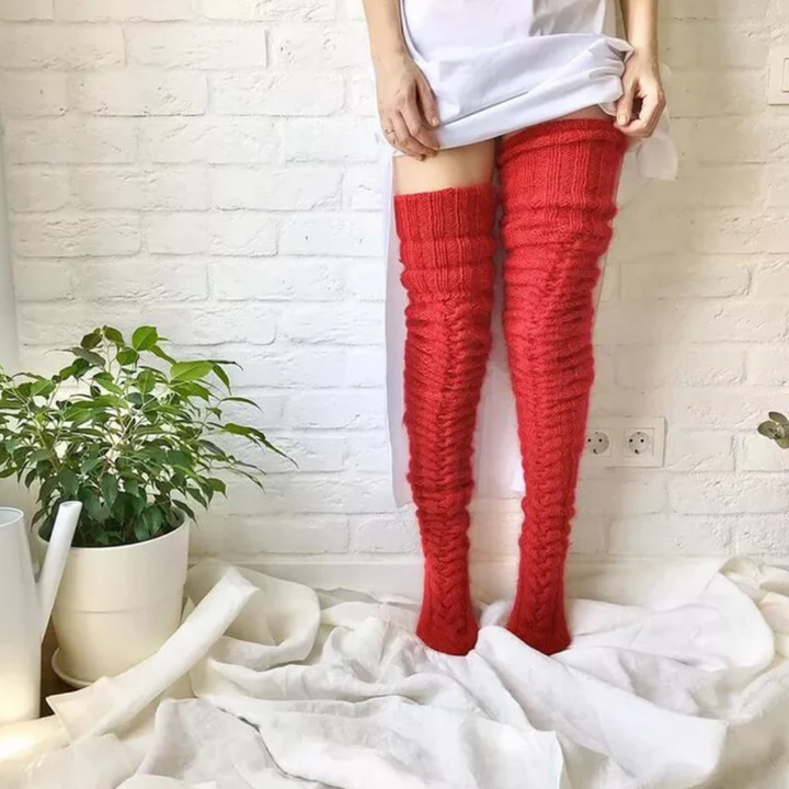 Levoire | Chaussettes Genou Haute Performance Rot Une taille convient à tous