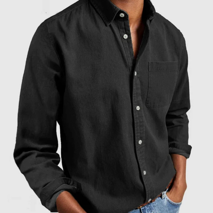 Levoire | Chemise En Denim Pour Hommes Noir