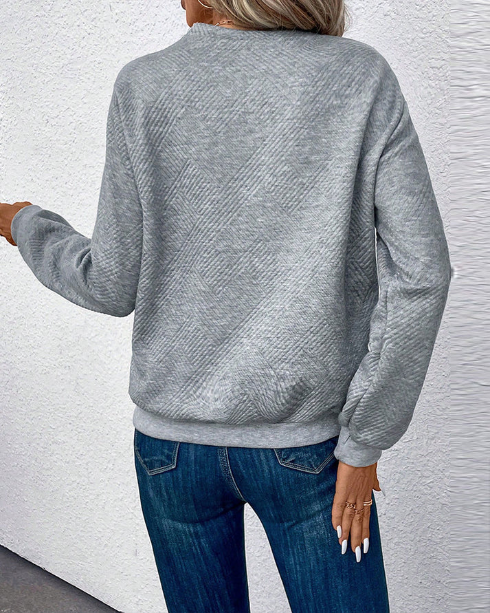 Levoire | Sweatshirt Femme Avec Col Stylé Et Coupe Moderne