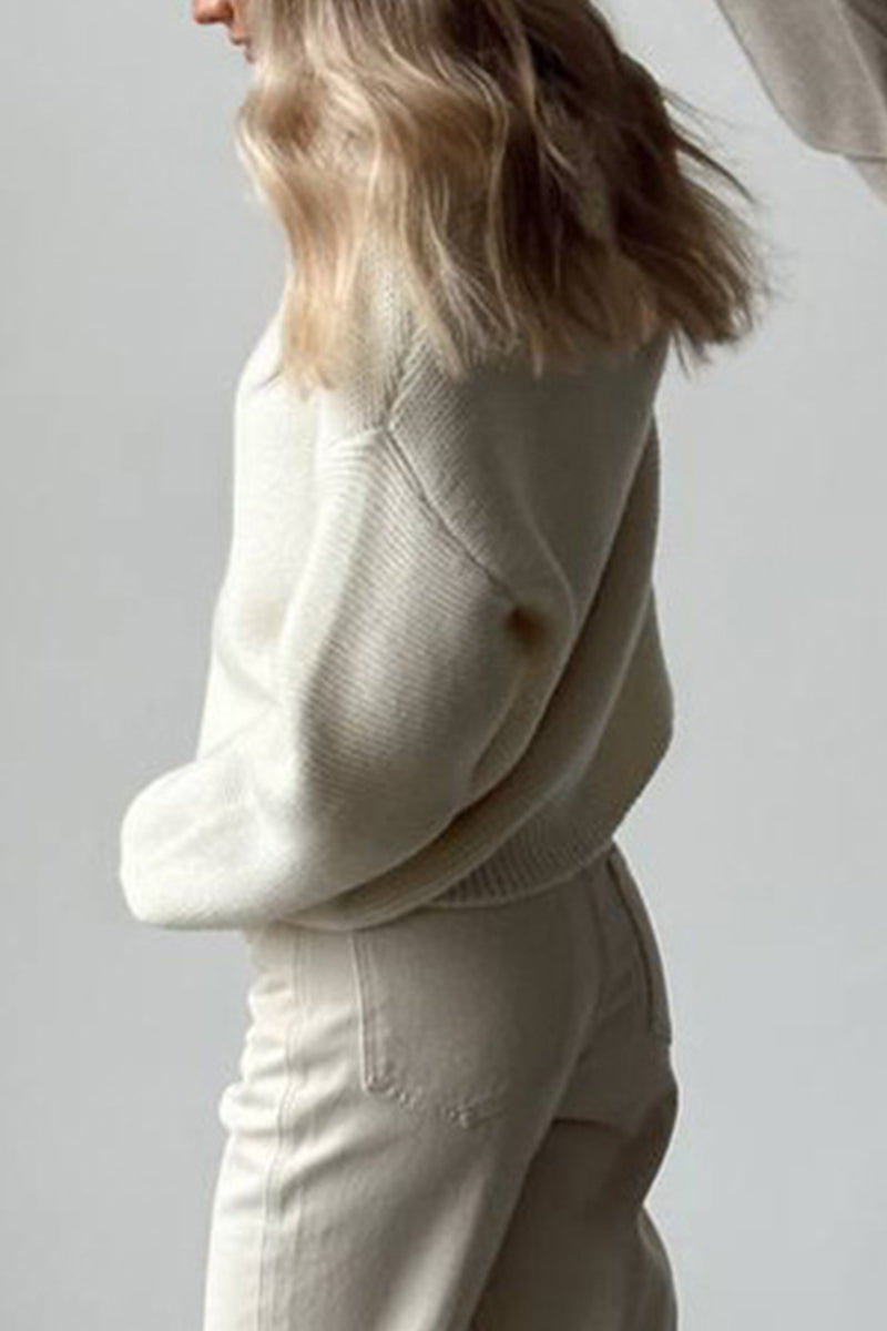 Levoire | Grande Taille Pull Avec Col Rond Dans Une Couleur De Base