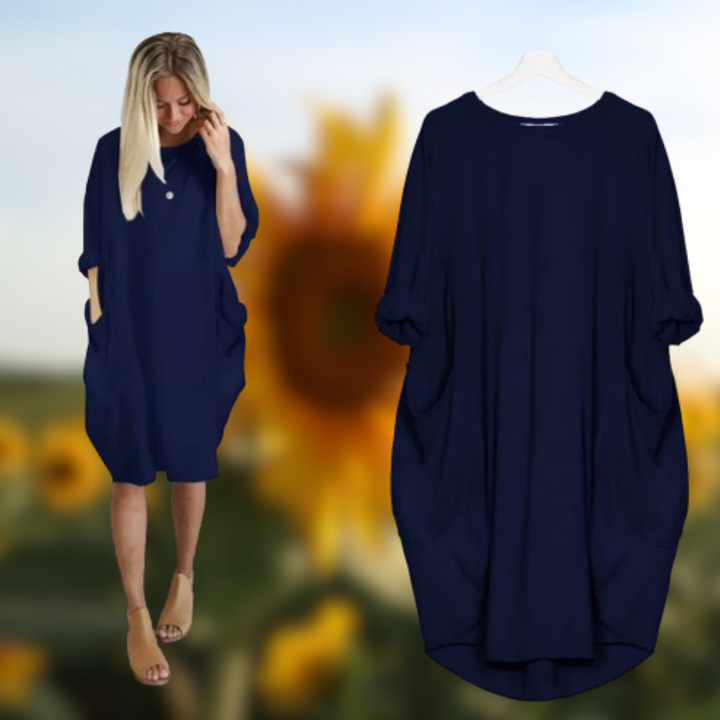 Levoire | Robe longue à manches mi-longues Blu Navy
