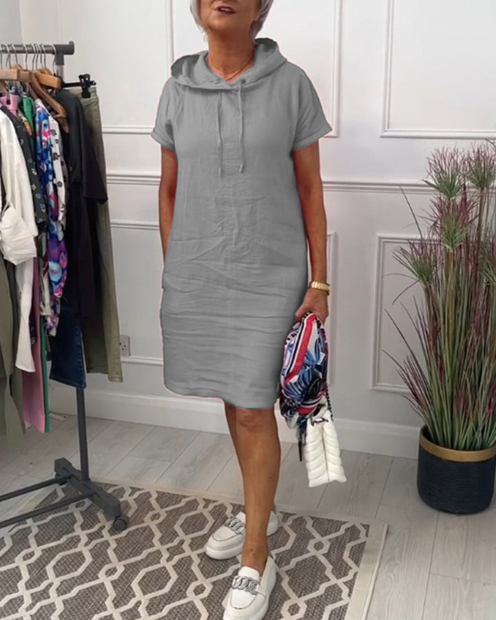 Levoire | Femmes Robe À Capuche Stylée Gris