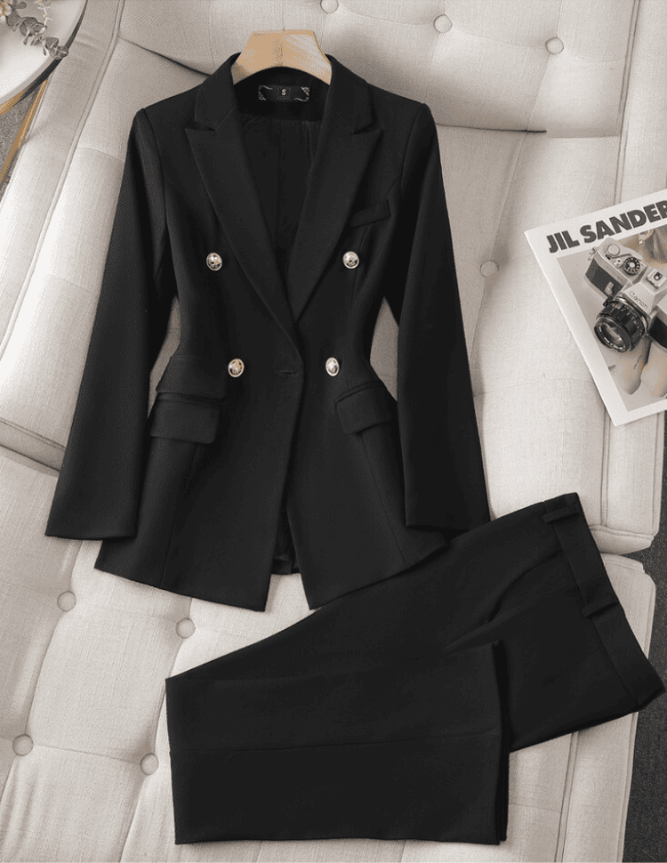 Levoire | Pantalon Et Blazer Pour Femmes Noir