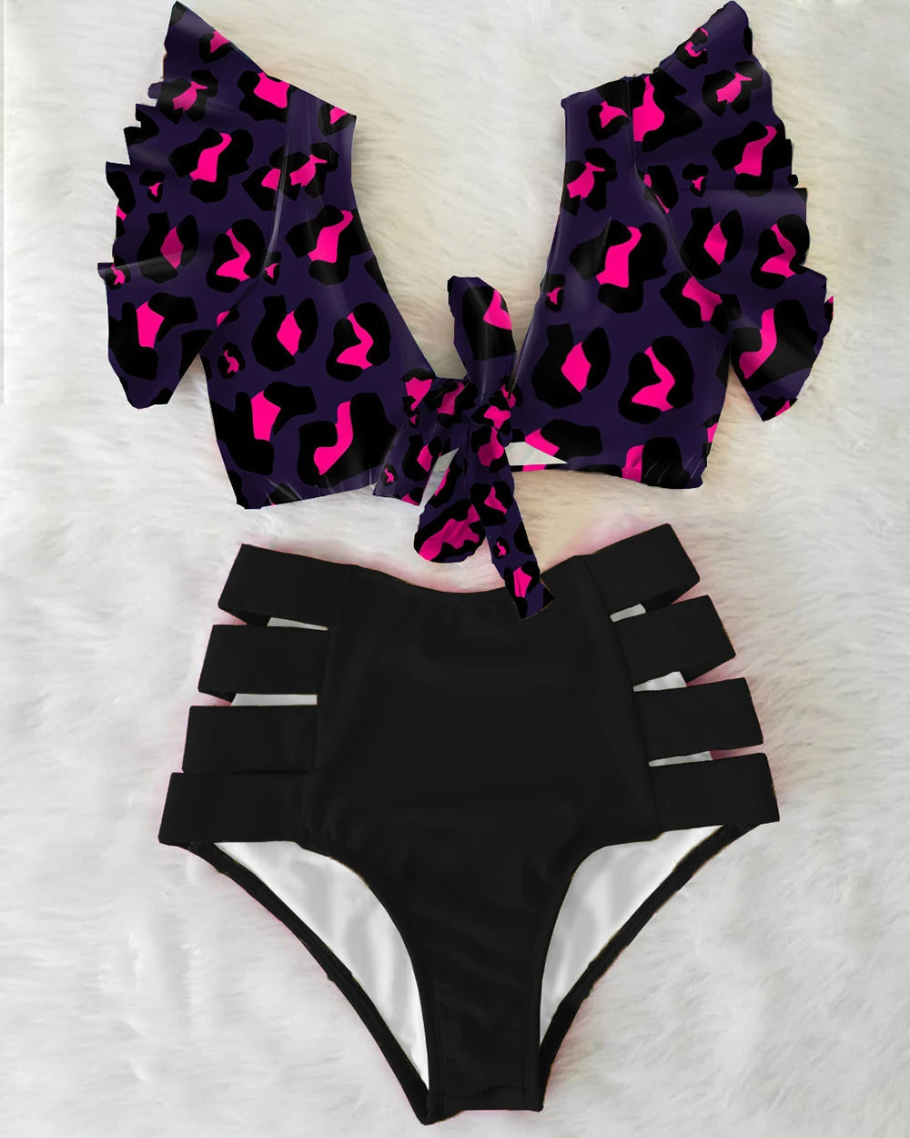 Levoire | Bikini Eline Tropical - Coloré Et Sexy Noir