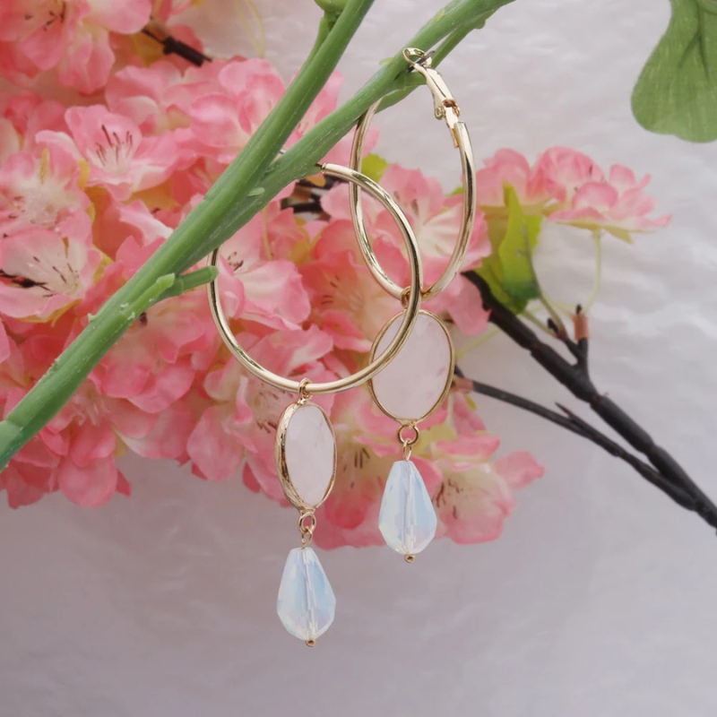 Levoire | Boucles D'Oreilles En Or Avec Des Pierres Colorées Or Rosa-Blanc