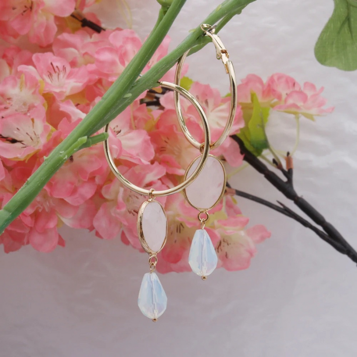 Levoire | Boucles D'Oreilles En Or Avec Des Pierres Colorées Or Rosa-Blanc