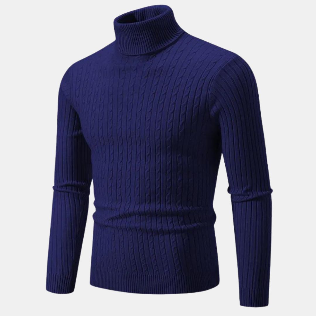 Levoire | Pull À Col Roulé Confortable Marine bleu