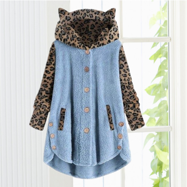 Levoire | Patchwork Léopard Oreilles De Chat Bleu