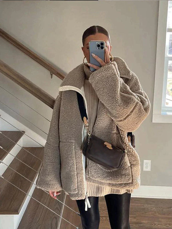 Levoire | Grande Taille Veste Pour Femmes Avec Fermeture Éclair, Confortable Et À La Mode Gris