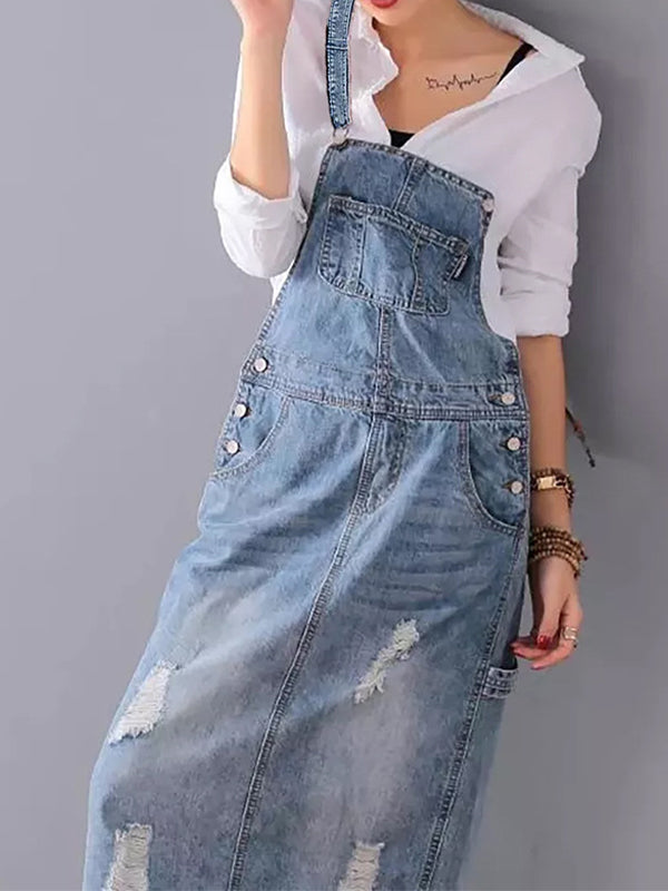 Levoire | Robe Salopette En Denim Pour Femmes