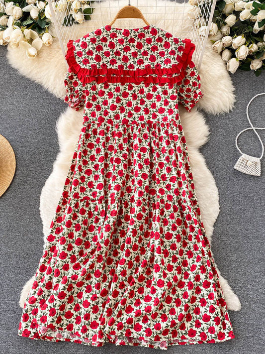 Levoire | Robe À Col Fleuri Doll