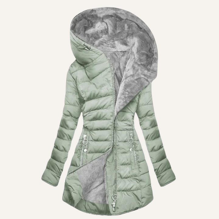 Levoire | V manteau d'hiver Menthe verte